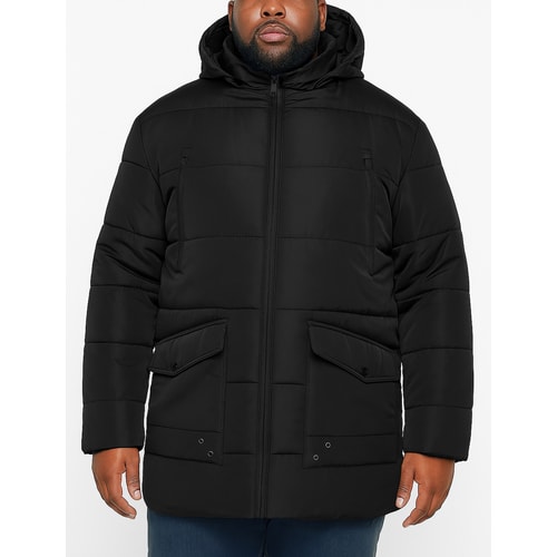 Bigdude Hooded Puffer Jacket Black