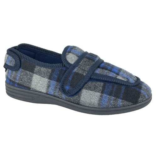 Zedzzz 4 Way Opening Touch Fasten Slippers Navy