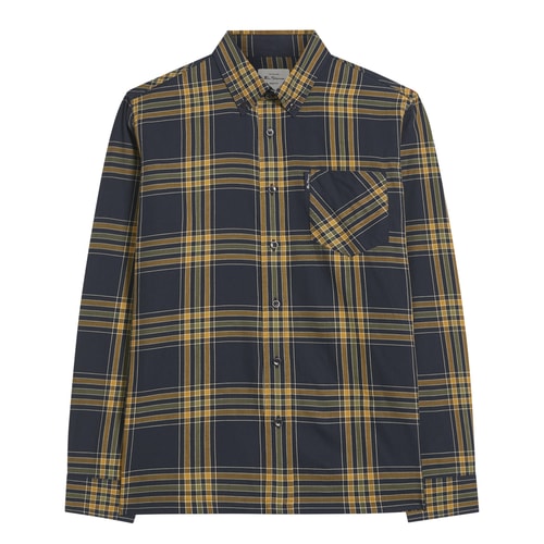 Ben Sherman Grid Check Shirt Dark Navy