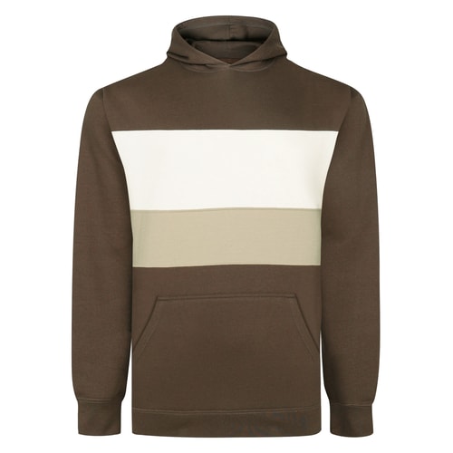 Bigdude Horizontal Cut & Sew Hoodie Brown