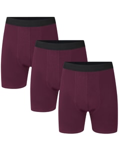 Bigdude 3 Pack Bamboo Boxers Maroon
