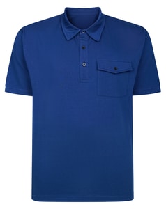 Bigdude Heavy Jersey Polo With Pocket Midnight Blue