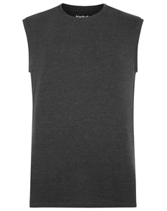 Bigdude Plain Sleeveless T-Shirt Charcoal