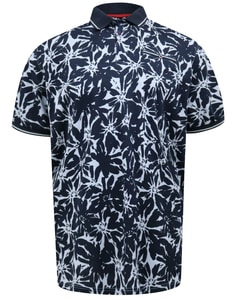 D555 Halifax Hawaiian Print Polo Shirt 