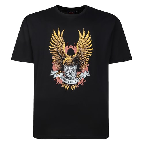 Espionage Eagle Print T-shirt Black