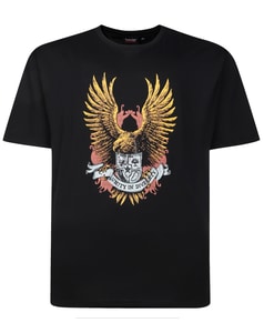 Espionage Eagle Print T-shirt Black