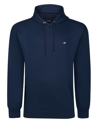 Bigdude Plain Hoody With Logo Navy Tall