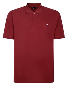 Bigdude Embroidered Logo Polo Shirt Burgundy Tall