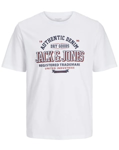 Jack & Jones Authentic Denim Print T-Shirt White