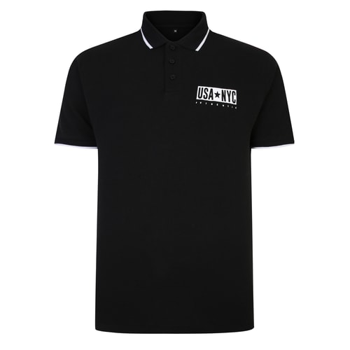 Bigdude NYC Pique Polo Black