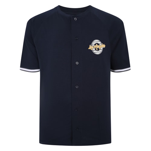 Bigdude Embroidered Baseball T-Shirt Navy Tall