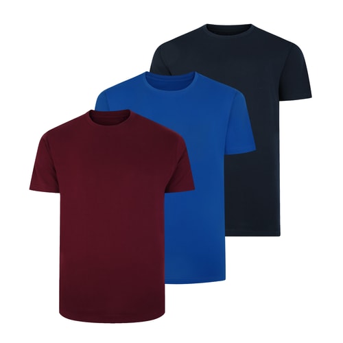 Bigdude 3 Pack Plain T-Shirts