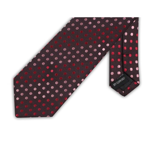 Knightsbridge Extra Long Polka Dot Tie Pink/Red