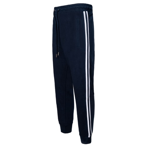 Bigdude Twin Stripe Joggers Navy