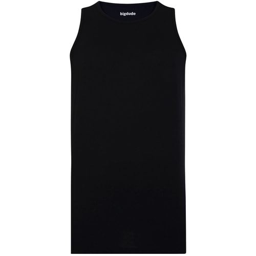 Bigdude Plain Vest Black Tall