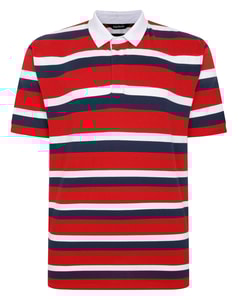 Bigdude Striped Rugby Polo Navy/Red/White