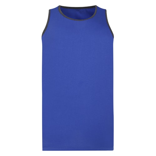 Bigdude Vest With Contrast Piping Cobalt/Charcoal