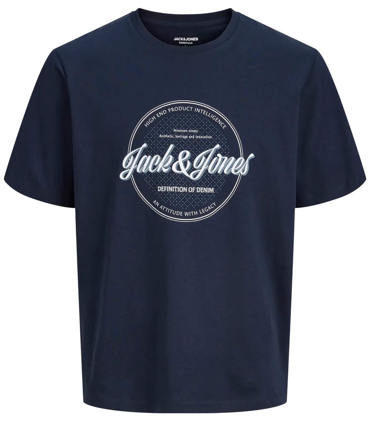 JACK & JONES T-shirt Logo Blocking Uomo – Manica Corta, Cotone, Look Casual, Taglio Classico, Nera/bianca
