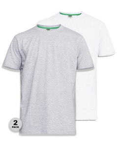 D555 Fenton Grey and White Multipack T-Shirts