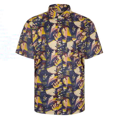 Bigdude Stretch Sublimation Short Sleeve Shirt Navy