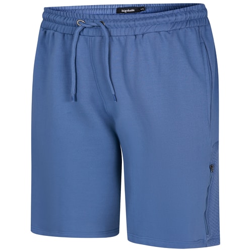 Bigdude Side Panel Fleece Shorts Dusty Blue
