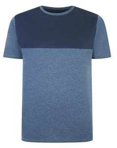 Bigdude Cut & Sew 2 Tone T-Shirt Denim Marl/Navy