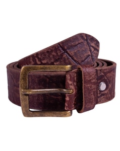 Luke Used Look Leather Belt Brown