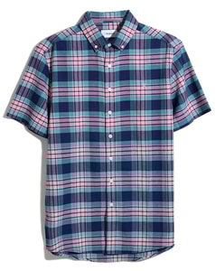 Farah Foster Check Shirt Midnight Blue 