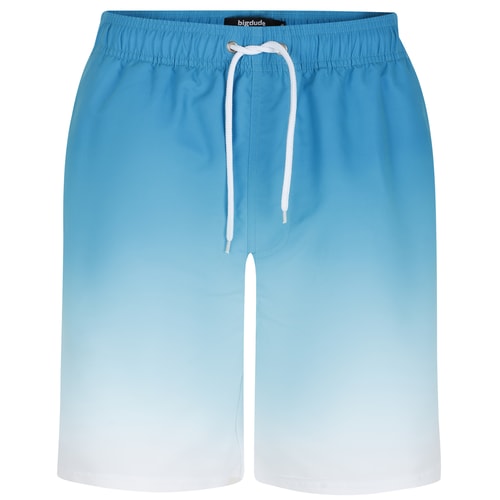 Bigdude Ombre Swim Shorts Bright Blue/ White