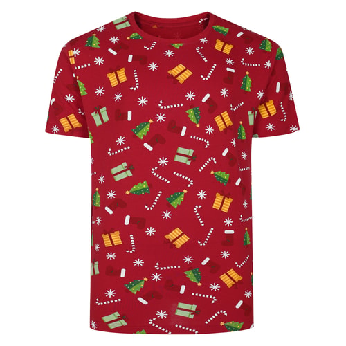 Bigdude Christmas AOP T-Shirt Pepper Red