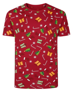 Bigdude Christmas AOP T-Shirt Pepper Red