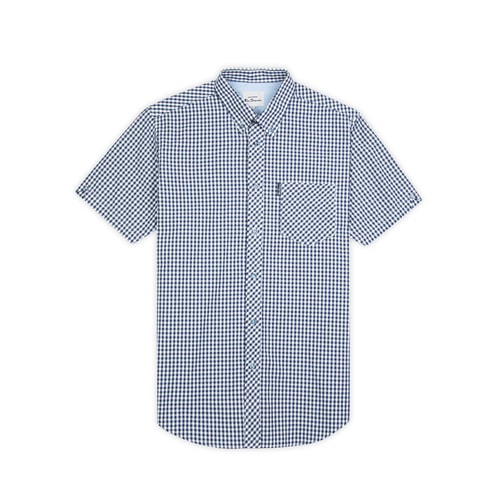 Ben Sherman Short Sleeveed Signature Gingham Shirt Dark Blue