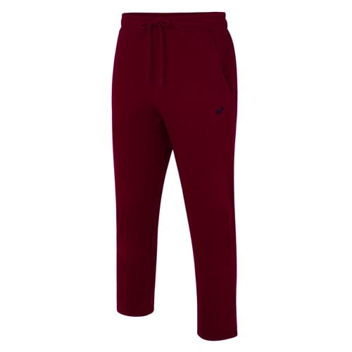 Bigdude Open Hem Loop Back Joggers Burgundy