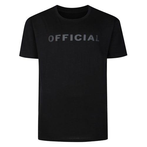 Bigdude Official Print Short Sleeve T-Shirt Black
