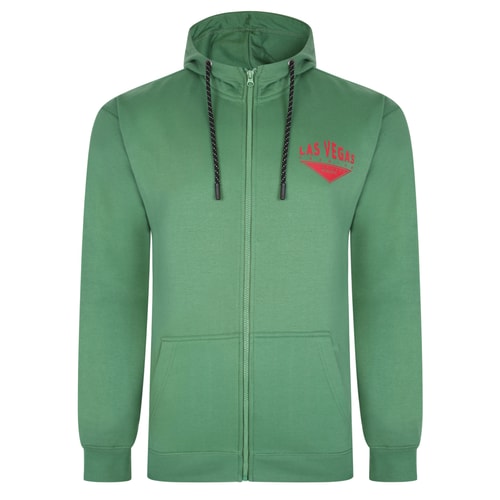 Bigdude Las Vegas Print Hoody Deep Green