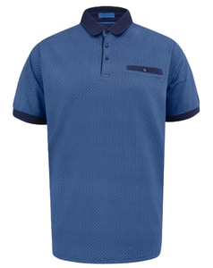 D555 Murray Jacquard AOP Polo Blue