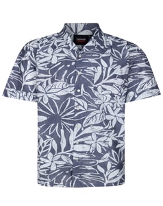 Espionage AOP Leaf Print Shirt Grey