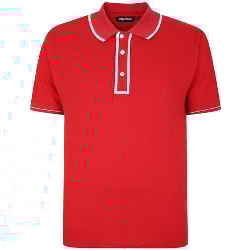 Bigdude Original Tipped Polo Shirt Red
