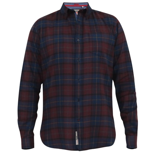 D555 Thornwood Check Long Sleeve Shirt Red
