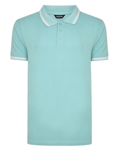 Bigdude Tipped Polo Shirt Turquoise