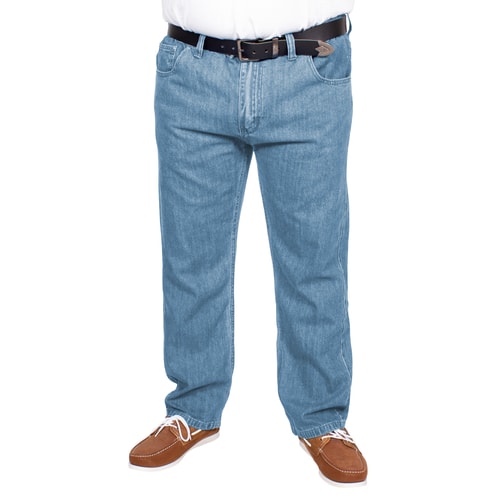 Bigdude Elasticated Waist Jeans Mid Wash