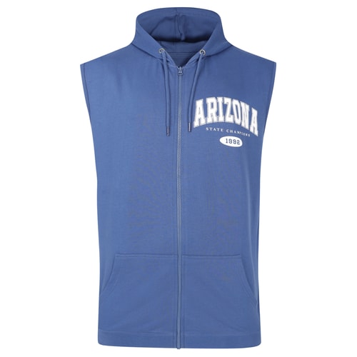 Bigdude Arizona Sleeveless Loopback Hoody Deep Blue