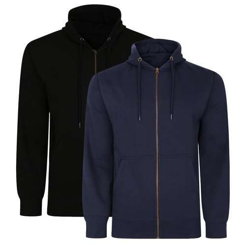 Bigdude Essentials Zip Hoody Twin Pack Black/Navy