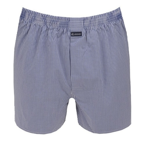 Jockey Mid Blue Check Boxer Short
