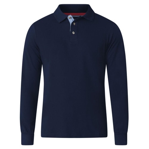 D555 Darvin Long Sleeve Polo Navy Tall