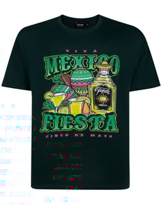 Espionage Mexico Print T-Shirt Bottle Green
