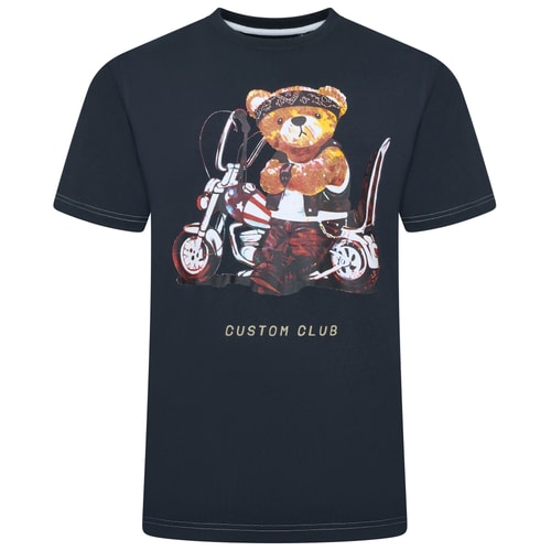 KAM Teddy Bear Cycle Print T-Shirt Carbon