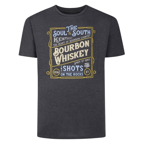 Bigdude Bourbon Whiskey T-Shirt Charcoal