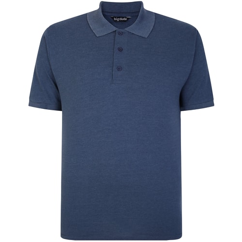 Bigdude Plain Polo Shirt Denim