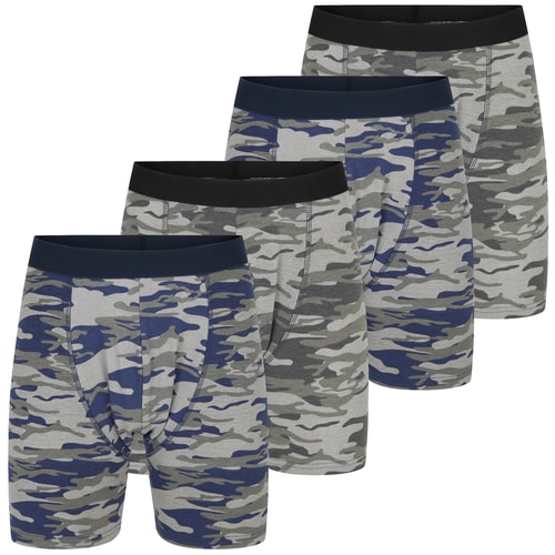 Bigdude 4 Pack Camo Boxer Shorts Mixed